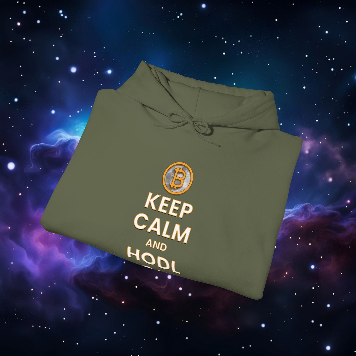 KEEP CALM AND HODL ON HOODIE