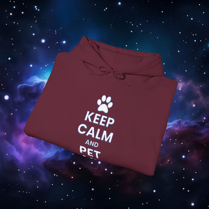 KEEP CALM AND PET ME HOODIE