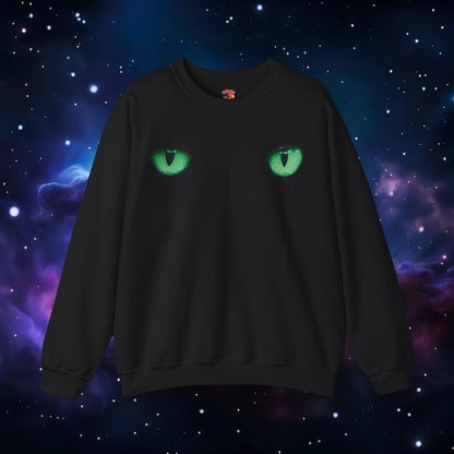 CAT EYES (GREEN) SWEATSHIRT