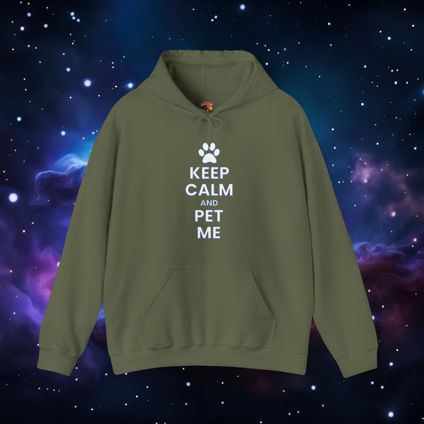 KEEP CALM AND PET ME HOODIE