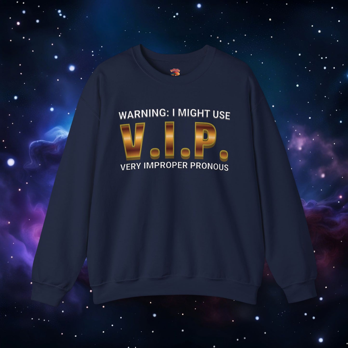 V.I.P. PRONOUN WARNING SWEATSHIRT