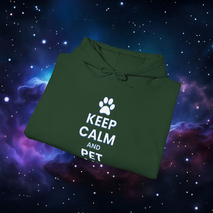 KEEP CALM AND PET ME HOODIE