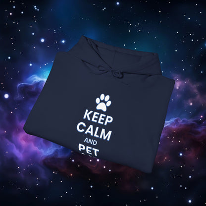 KEEP CALM AND PET ME HOODIE