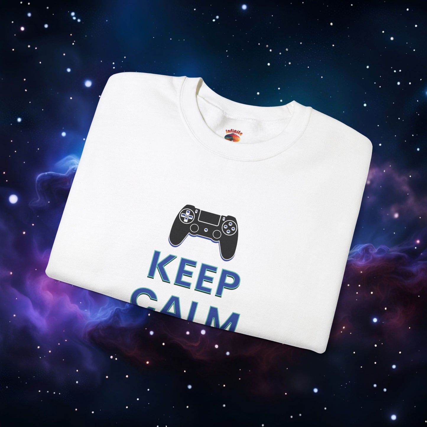 KEEP CALM AND GAME ON PS SWEATSHIRT