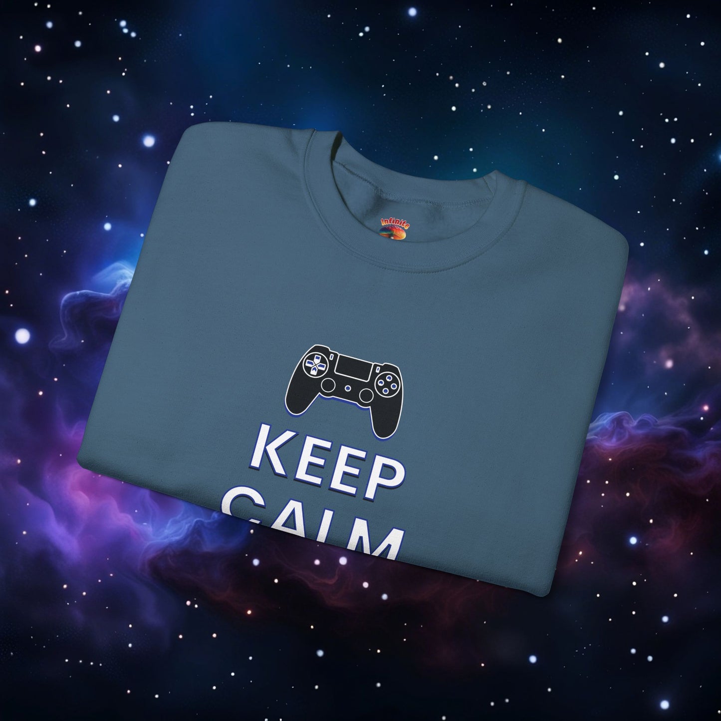 KEEP CALM AND GAME ON PS SWEATSHIRT