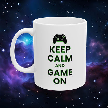 KEEP CALM AND GAME ON XB MUG