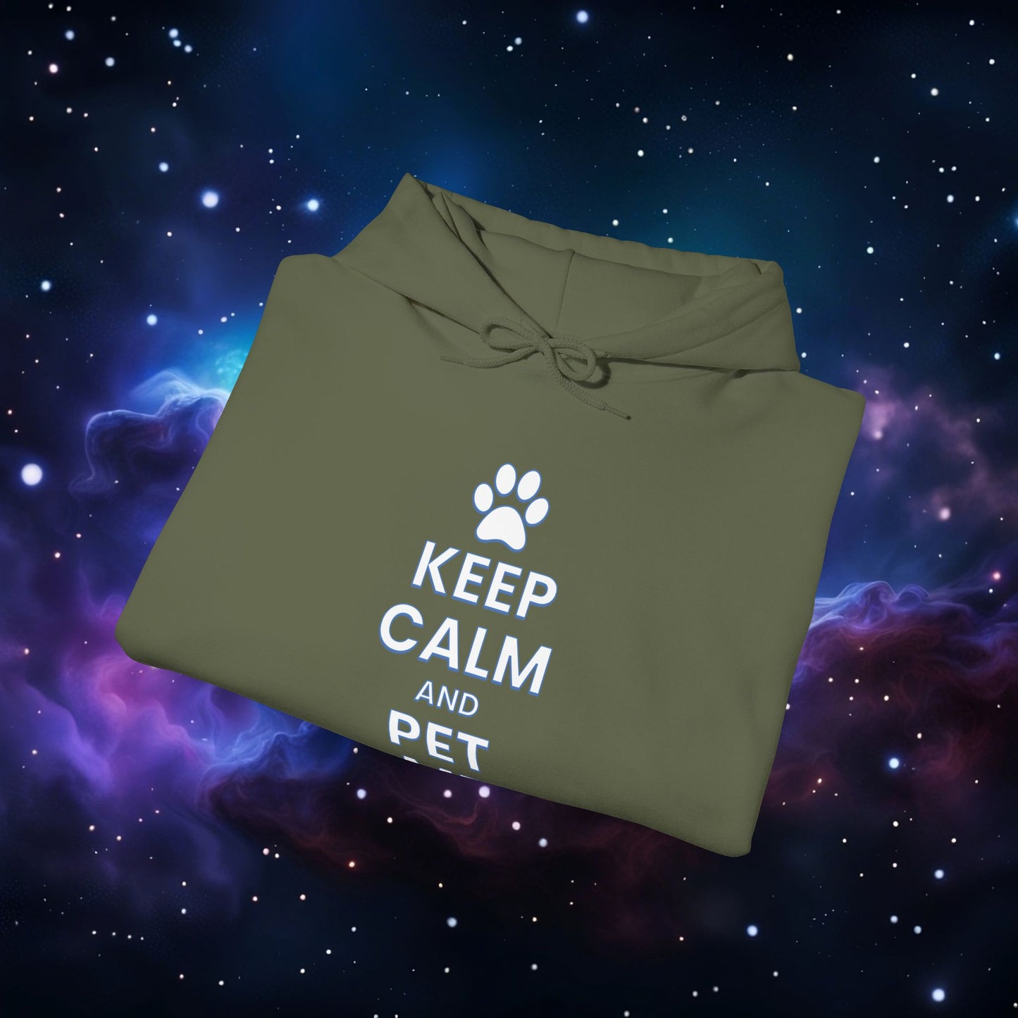 KEEP CALM AND PET ME HOODIE