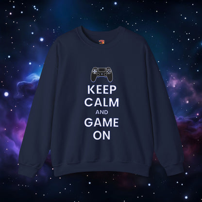 KEEP CALM AND GAME ON PS SWEATSHIRT