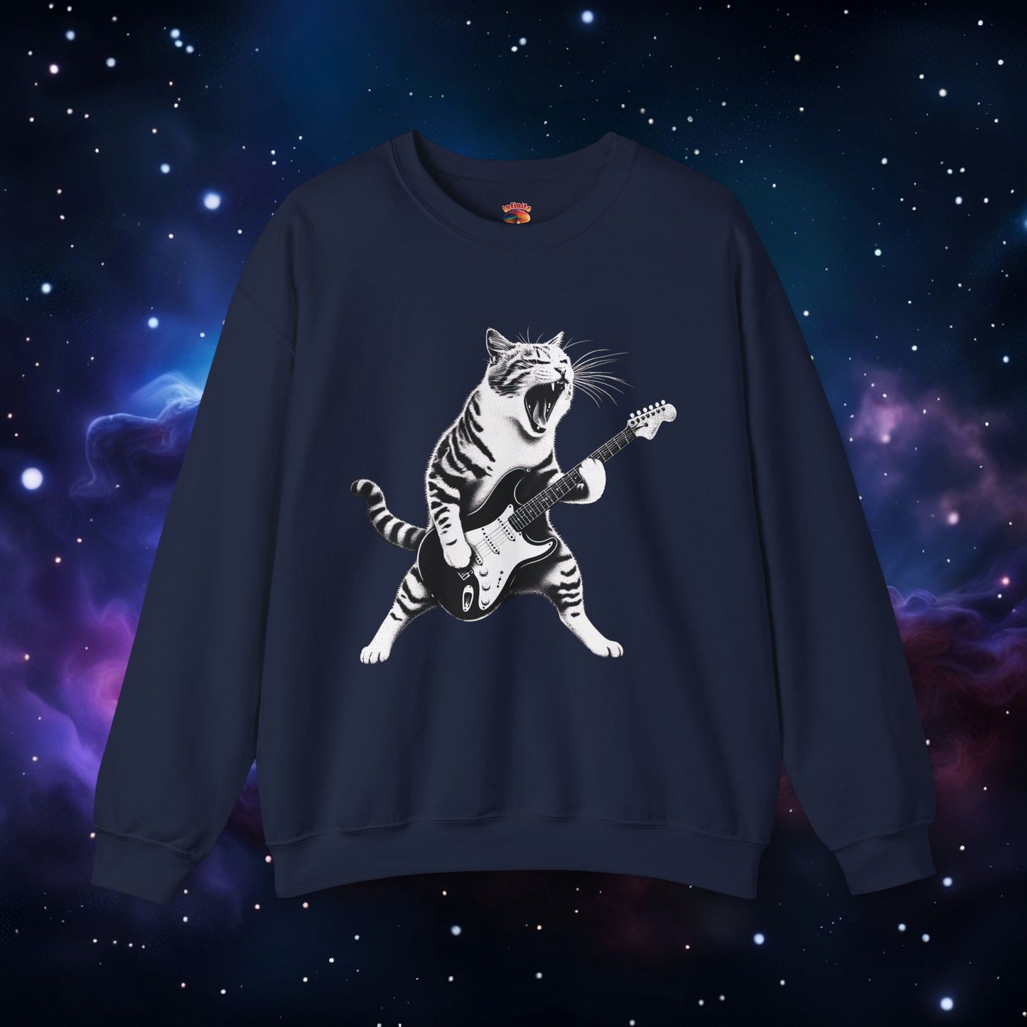 CAT PLAYING GUITAR SWEATSHIRT