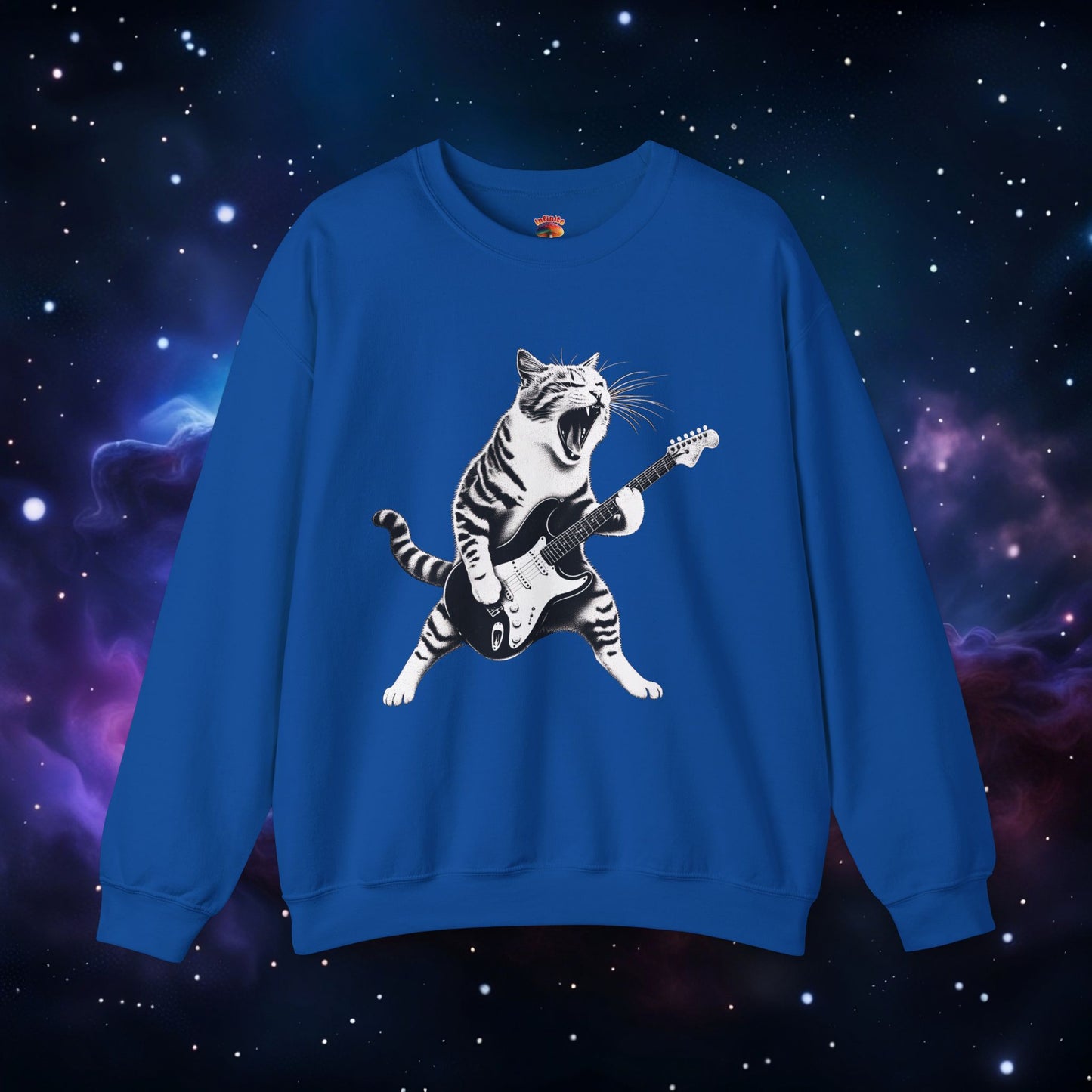 CAT PLAYING GUITAR SWEATSHIRT