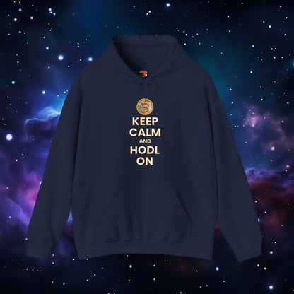 KEEP CALM AND HODL ON HOODIE