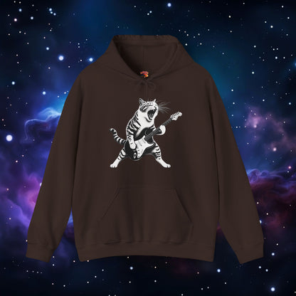 CAT PLAYING GUITAR HOODIE