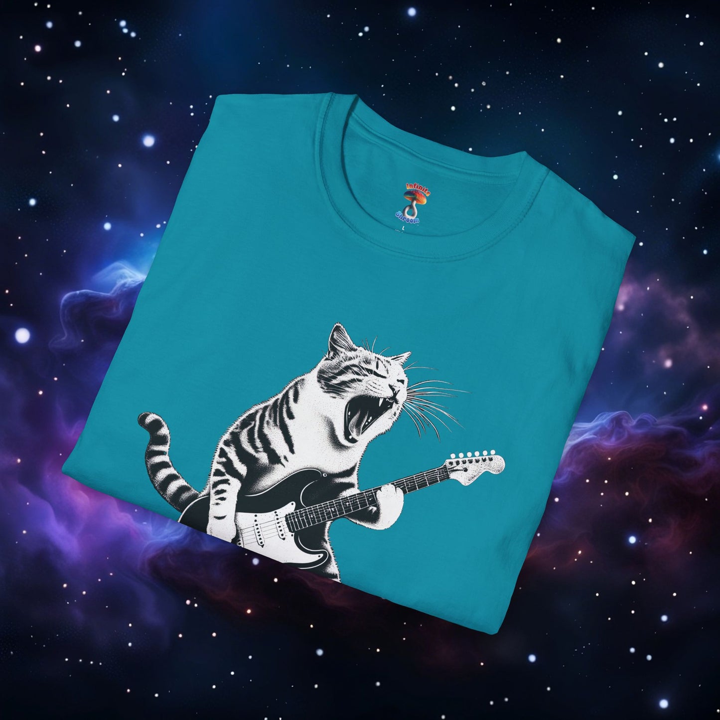 CAT PLAYING GUITAR SHIRT