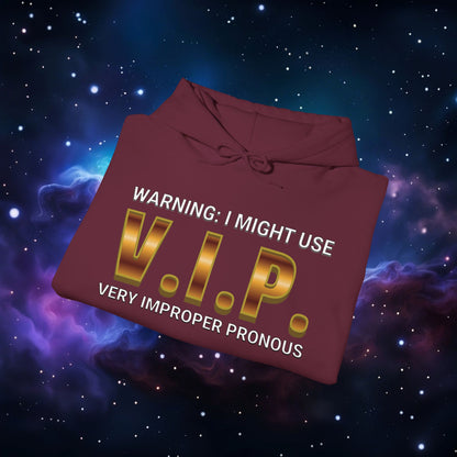 V.I.P. PRONOUN WARNING HOODIE