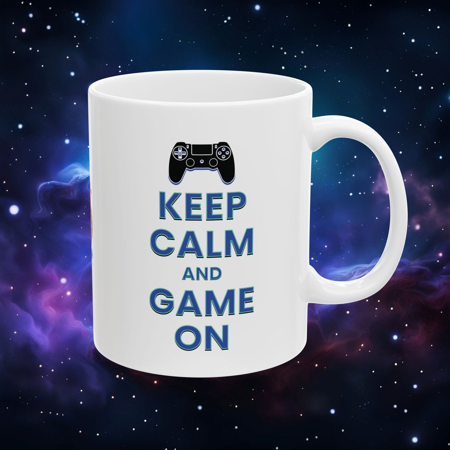 KEEP CALM AND GAME ON PS MUG