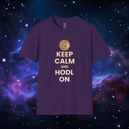 KEEP CALM AND HODL ON SHIRT