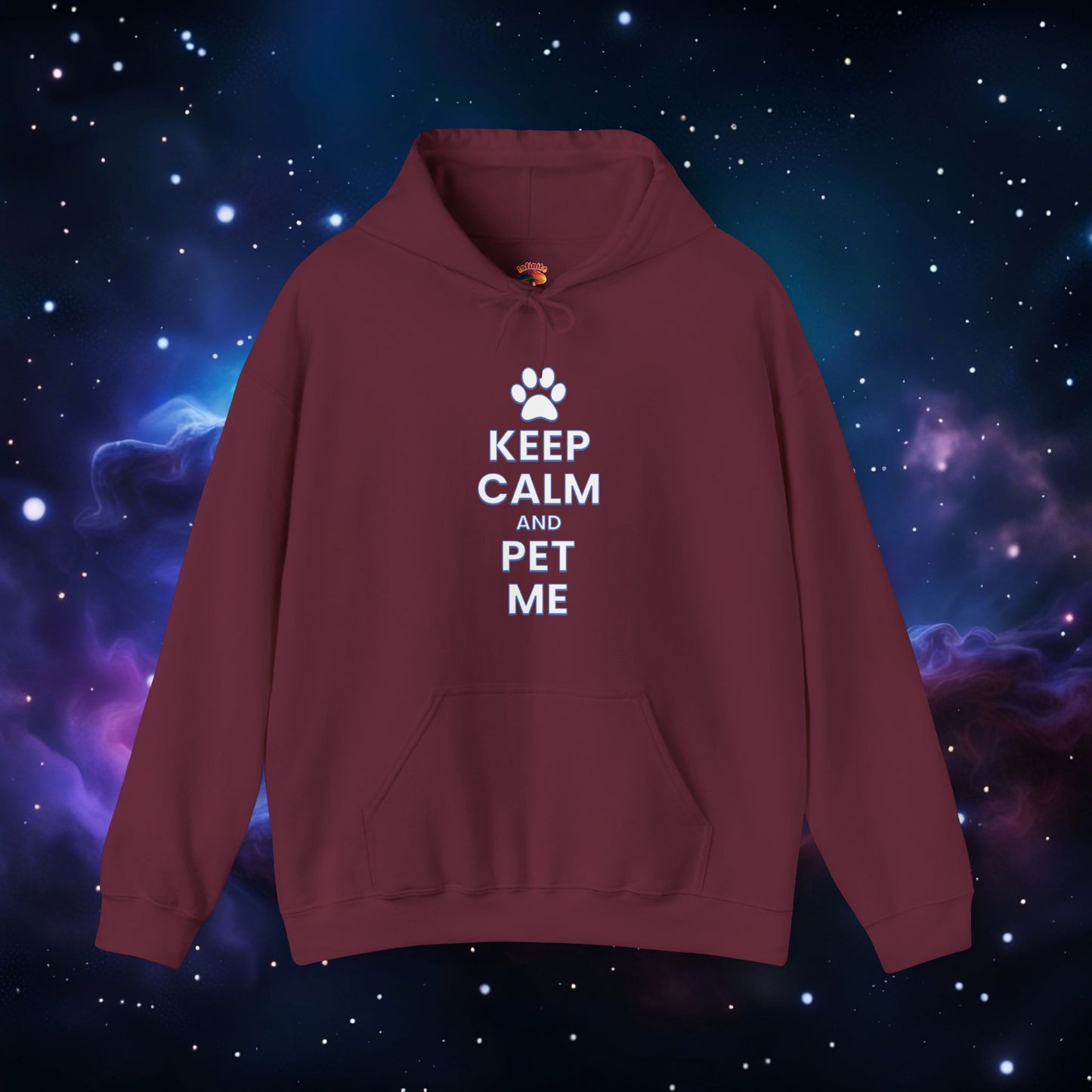 KEEP CALM AND PET ME HOODIE