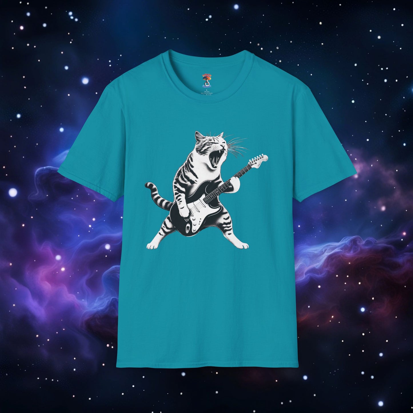 CAT PLAYING GUITAR SHIRT