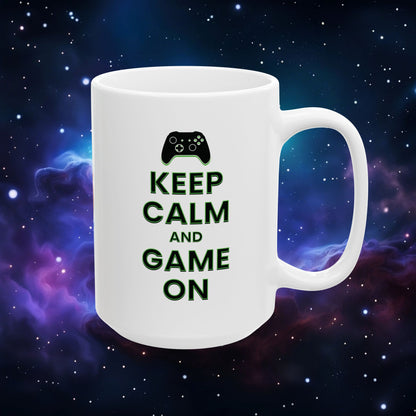 KEEP CALM AND GAME ON XB MUG