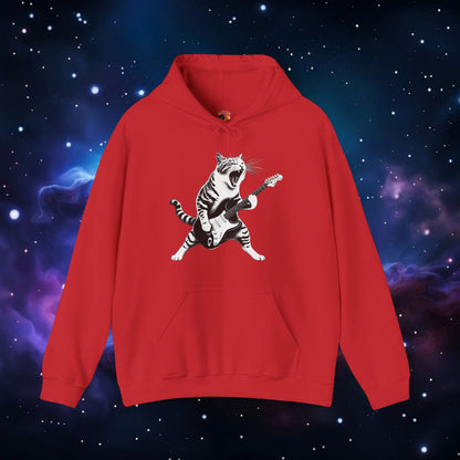 CAT PLAYING GUITAR HOODIE