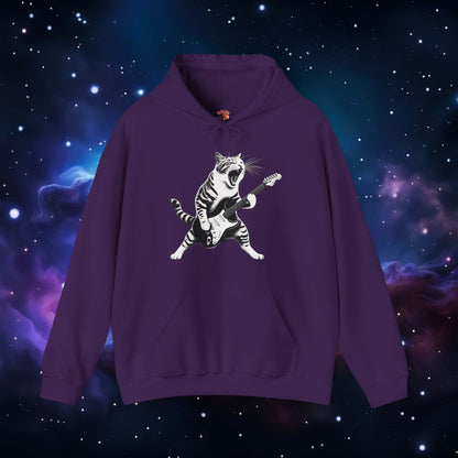 CAT PLAYING GUITAR HOODIE