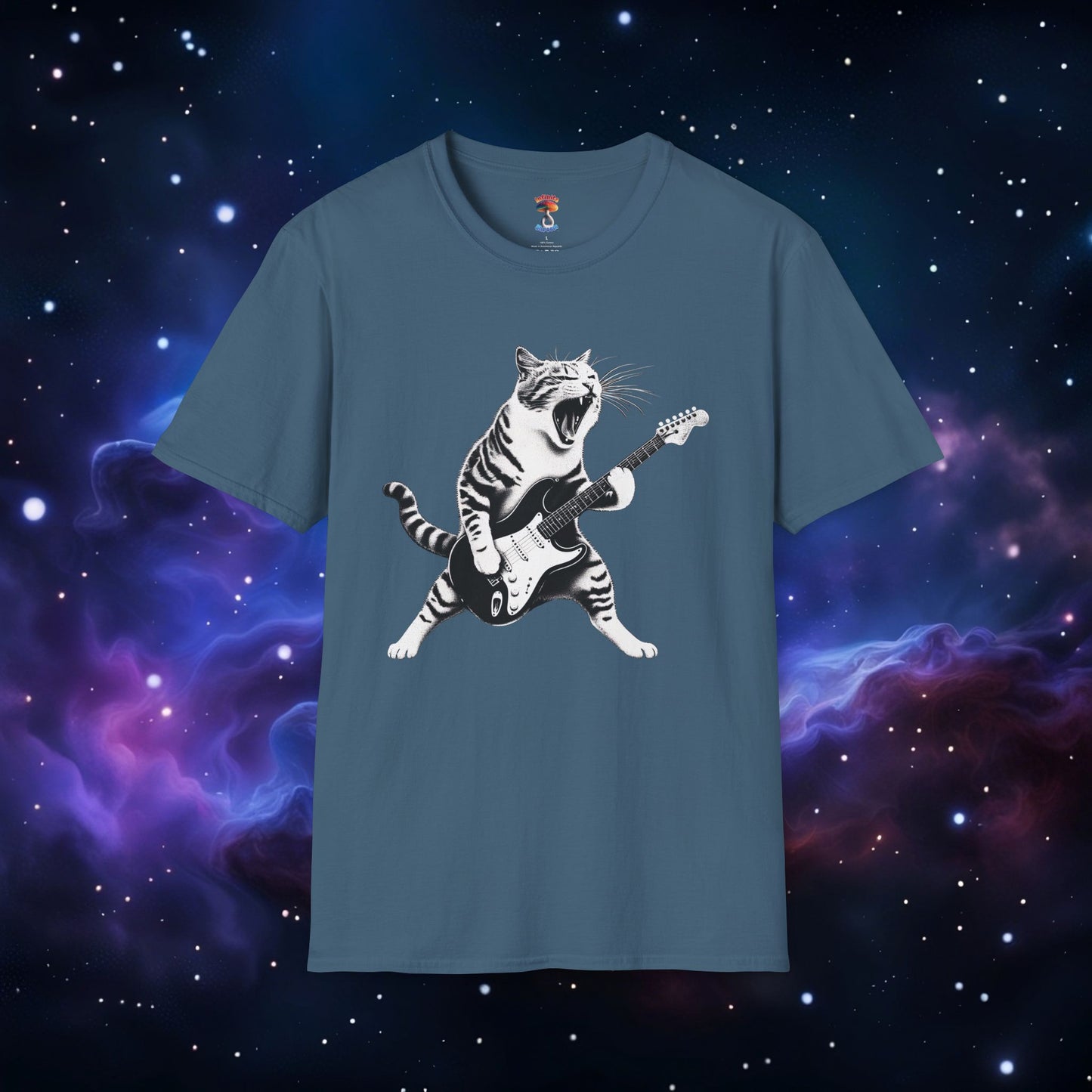 CAT PLAYING GUITAR SHIRT