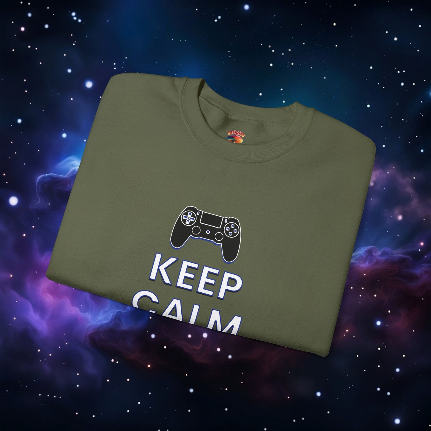 KEEP CALM AND GAME ON PS SWEATSHIRT