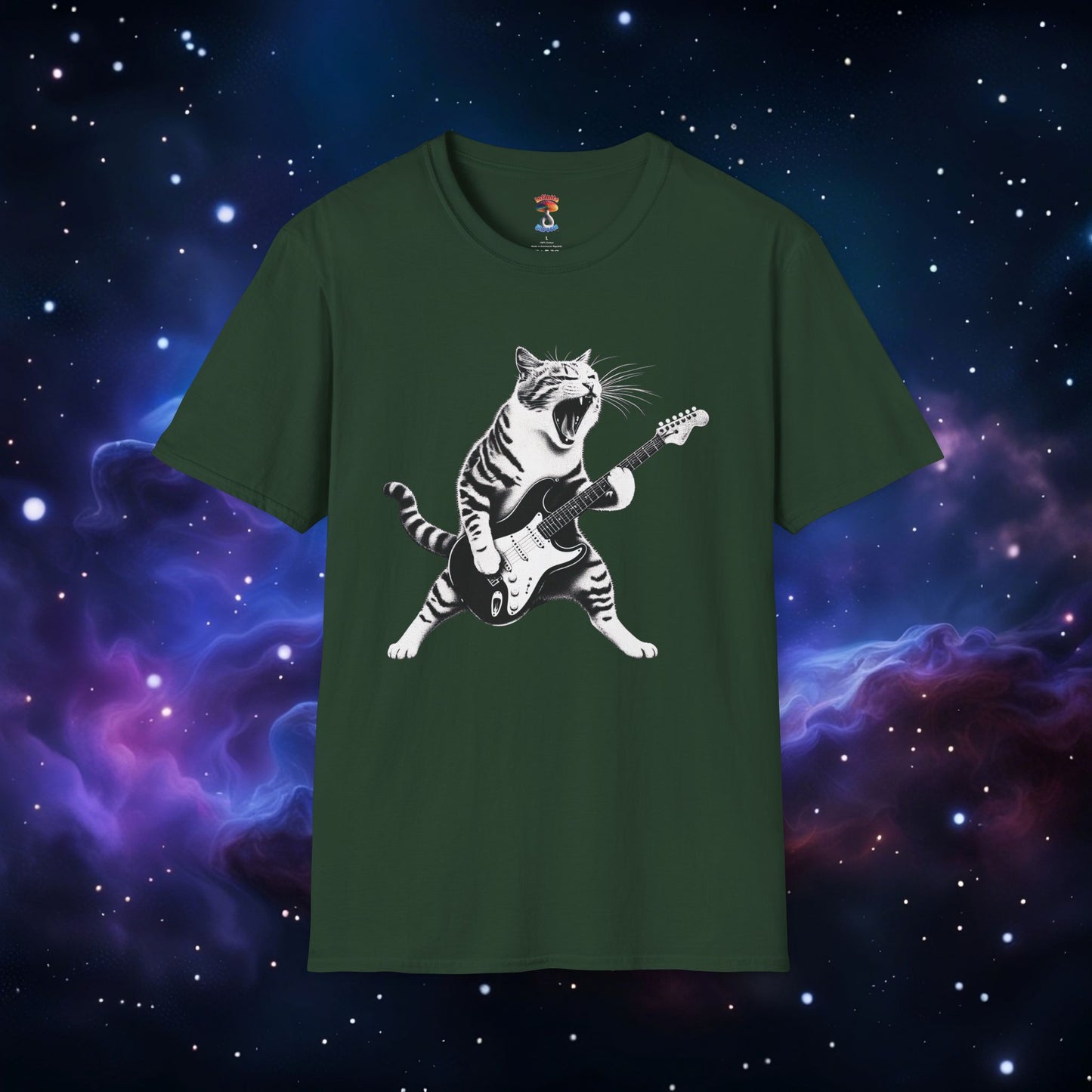 CAT PLAYING GUITAR SHIRT