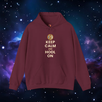 KEEP CALM AND HODL ON HOODIE