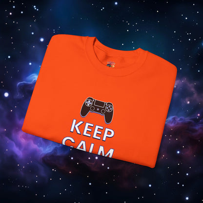 KEEP CALM AND GAME ON PS SWEATSHIRT