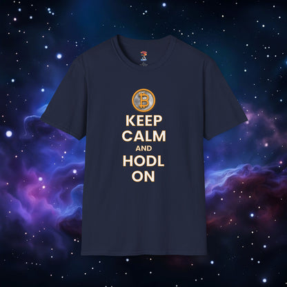 KEEP CALM AND HODL ON SHIRT