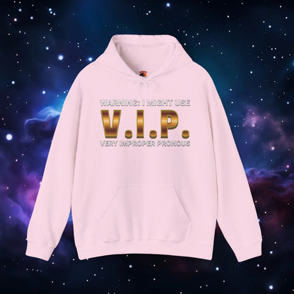 V.I.P. PRONOUN WARNING HOODIE