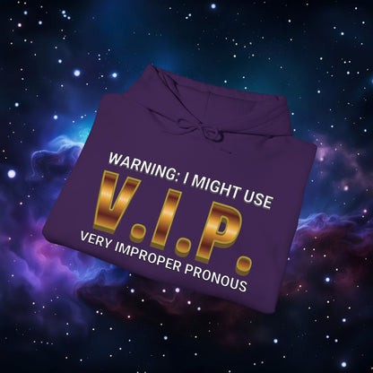 V.I.P. PRONOUN WARNING HOODIE