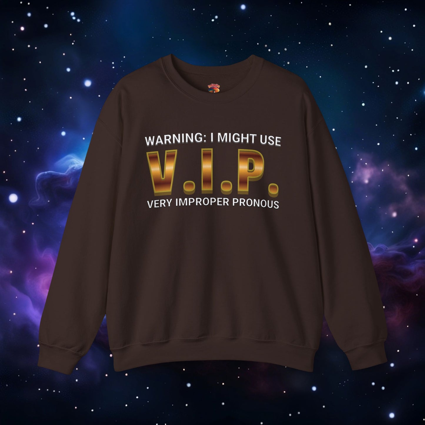 V.I.P. PRONOUN WARNING SWEATSHIRT