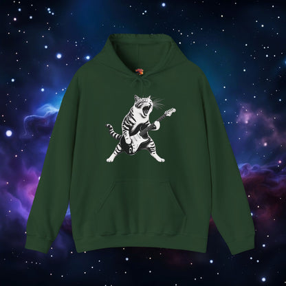 CAT PLAYING GUITAR HOODIE