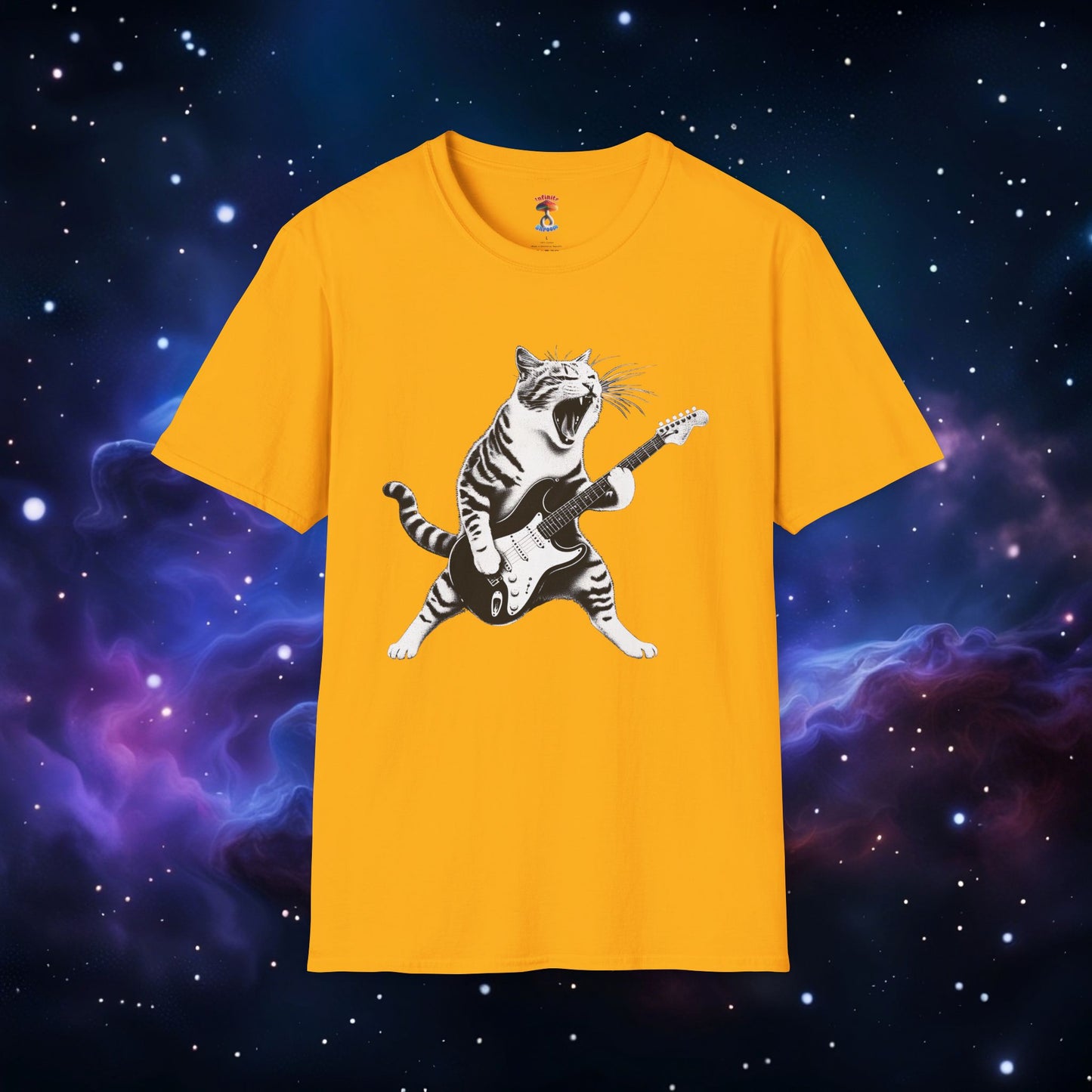 CAT PLAYING GUITAR SHIRT