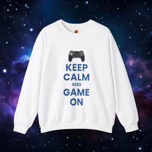 KEEP CALM AND GAME ON PS SWEATSHIRT