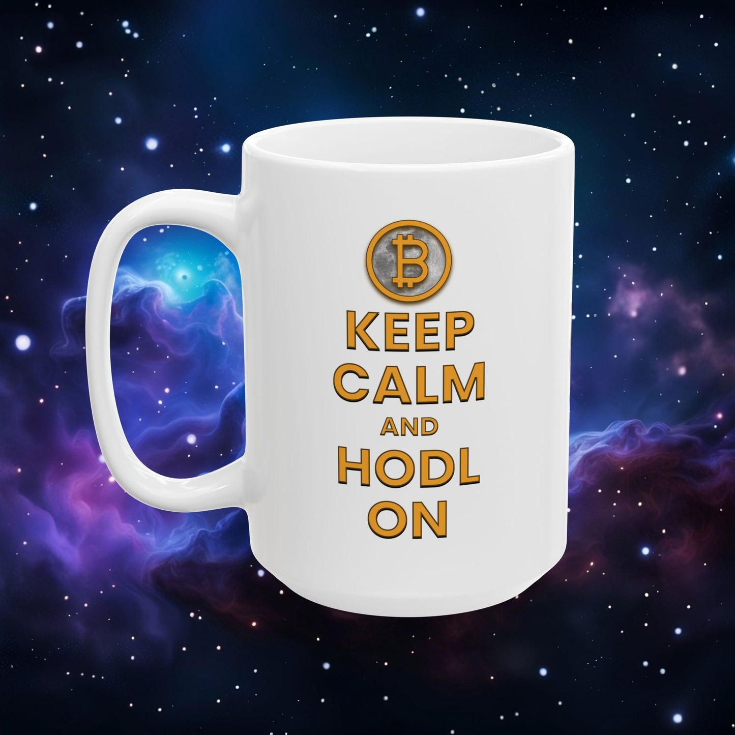 KEEP CALM AND HODL ON MUG