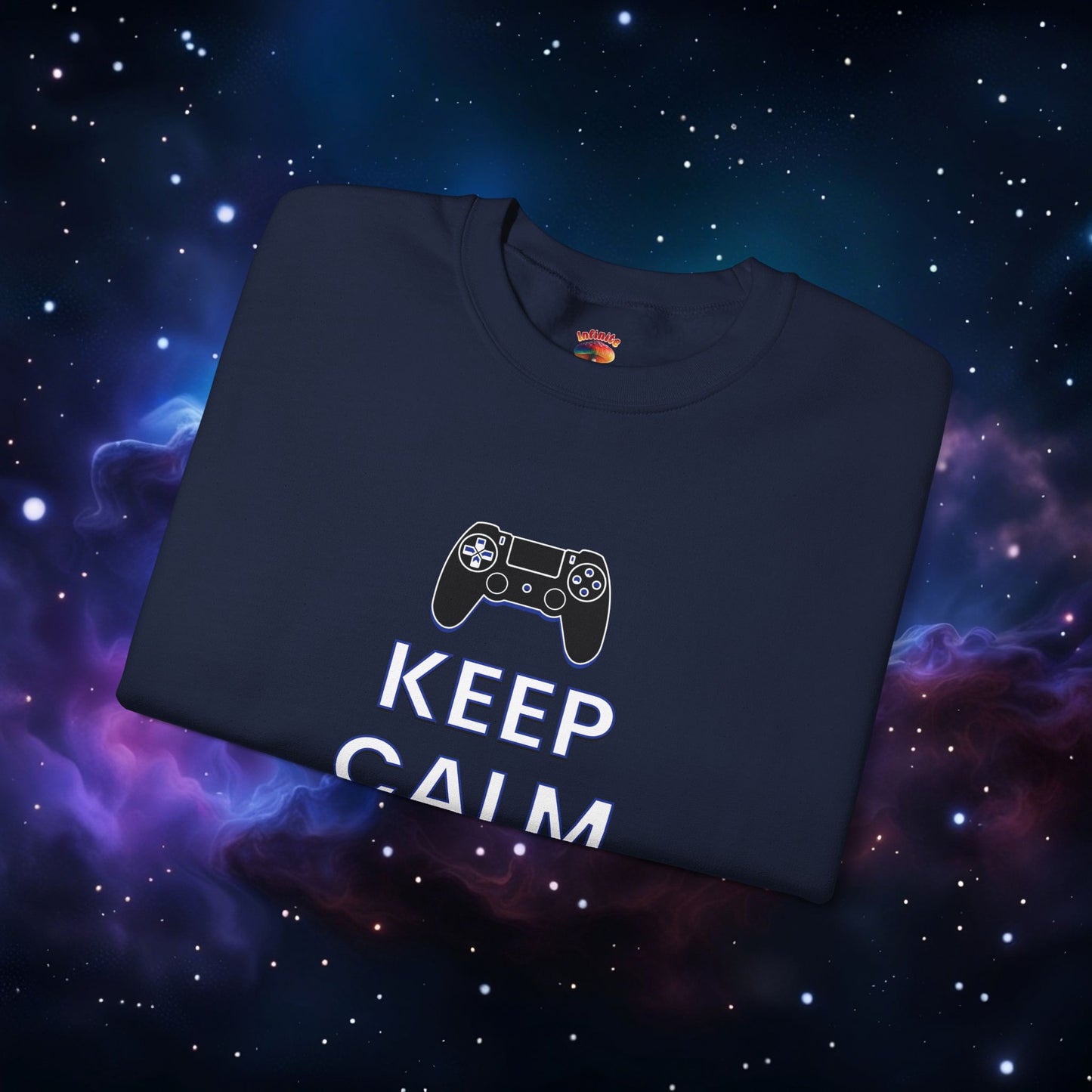 KEEP CALM AND GAME ON PS SWEATSHIRT