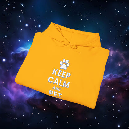 KEEP CALM AND PET ME HOODIE