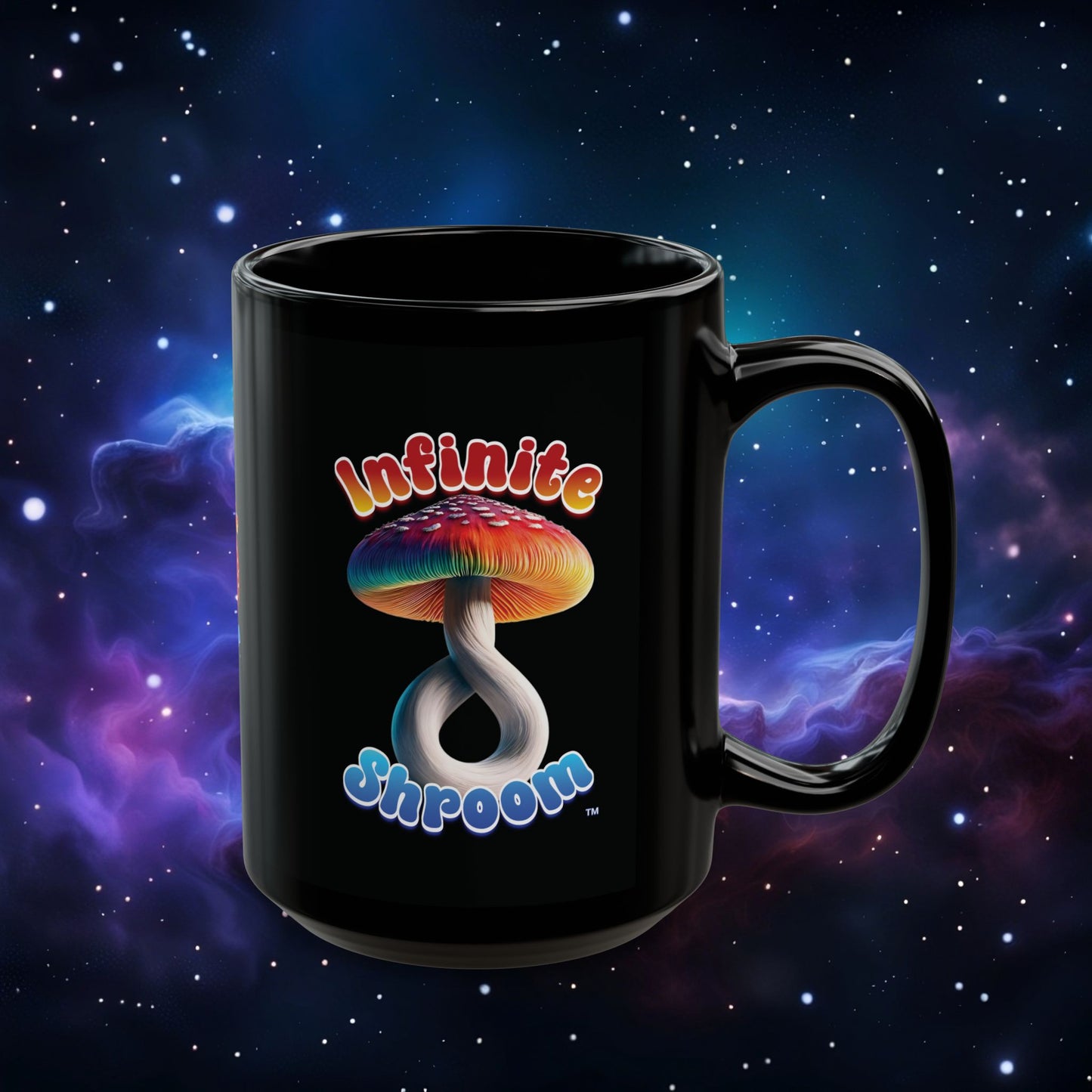 INFINITE SHROOM BLACK MUG