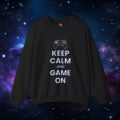 KEEP CALM AND GAME ON PS SWEATSHIRT