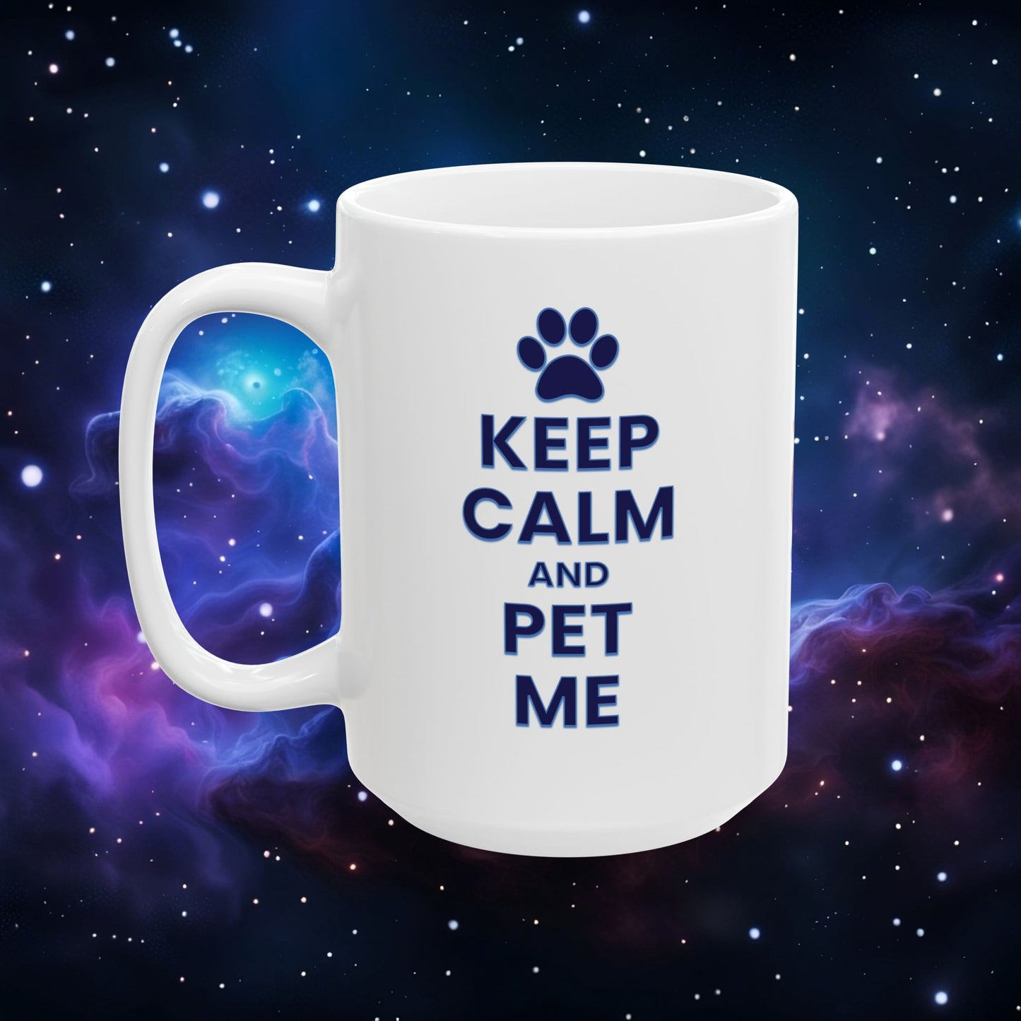 KEEP CALM AND PET ME MUG