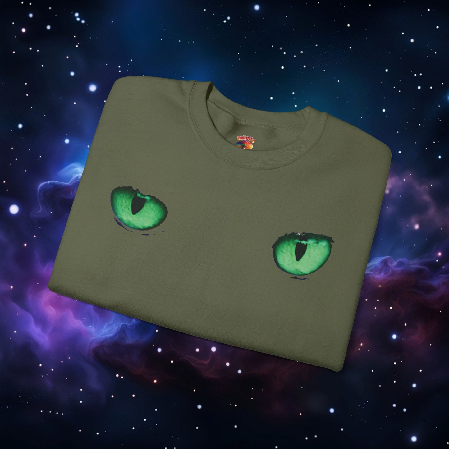 CAT EYES (GREEN) SWEATSHIRT