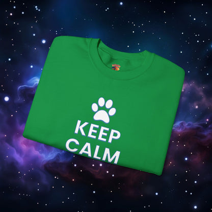 KEEP CALM AND PET ME SWEATSHIRT