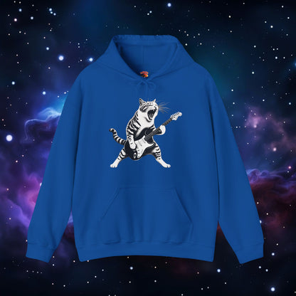 CAT PLAYING GUITAR HOODIE