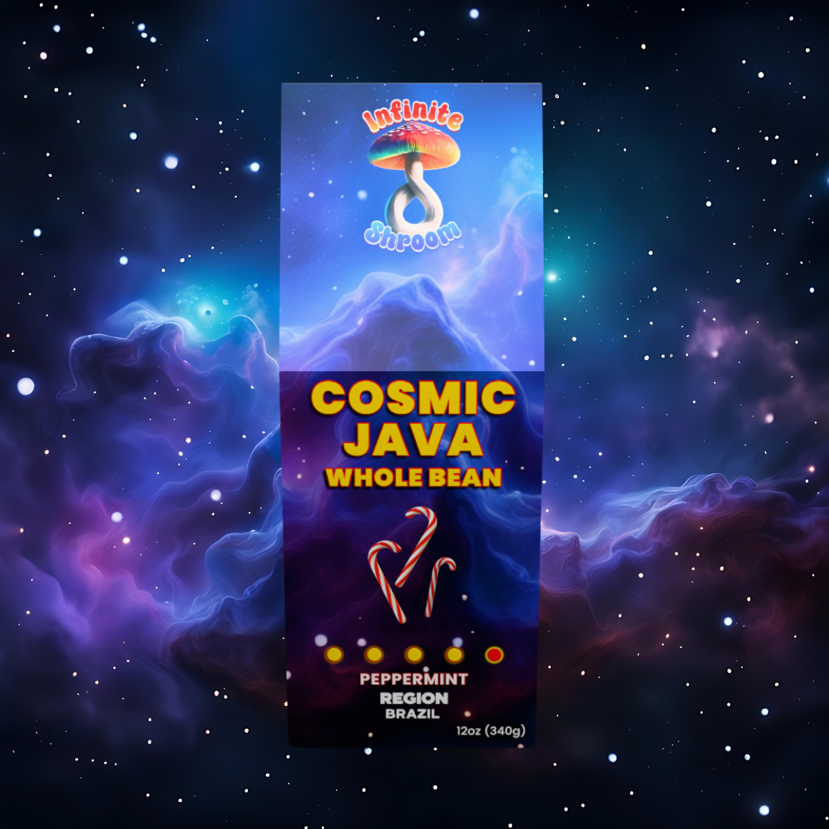 COSMIC JAVA PEPPERMINT WHOLE BEAN COFFEE