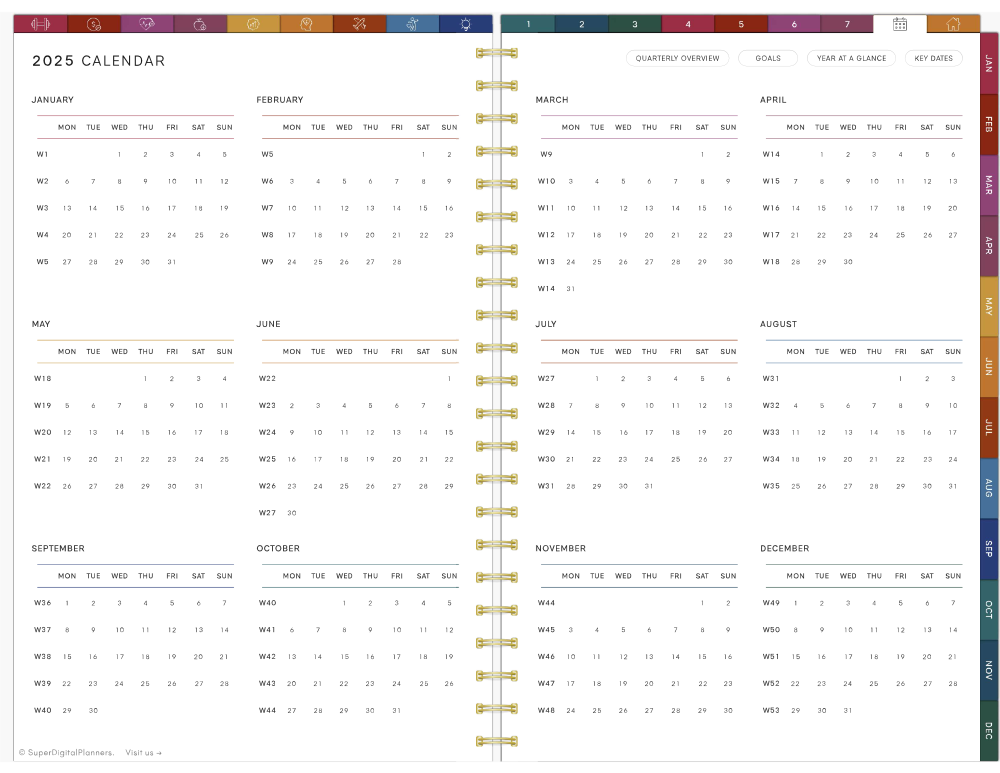 COSMIC DIGITAL PLANNER 2025 (LANDSCAPE)