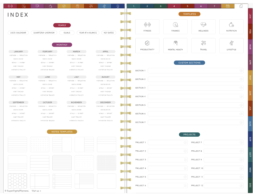 COSMIC DIGITAL PLANNER 2025 (LANDSCAPE)